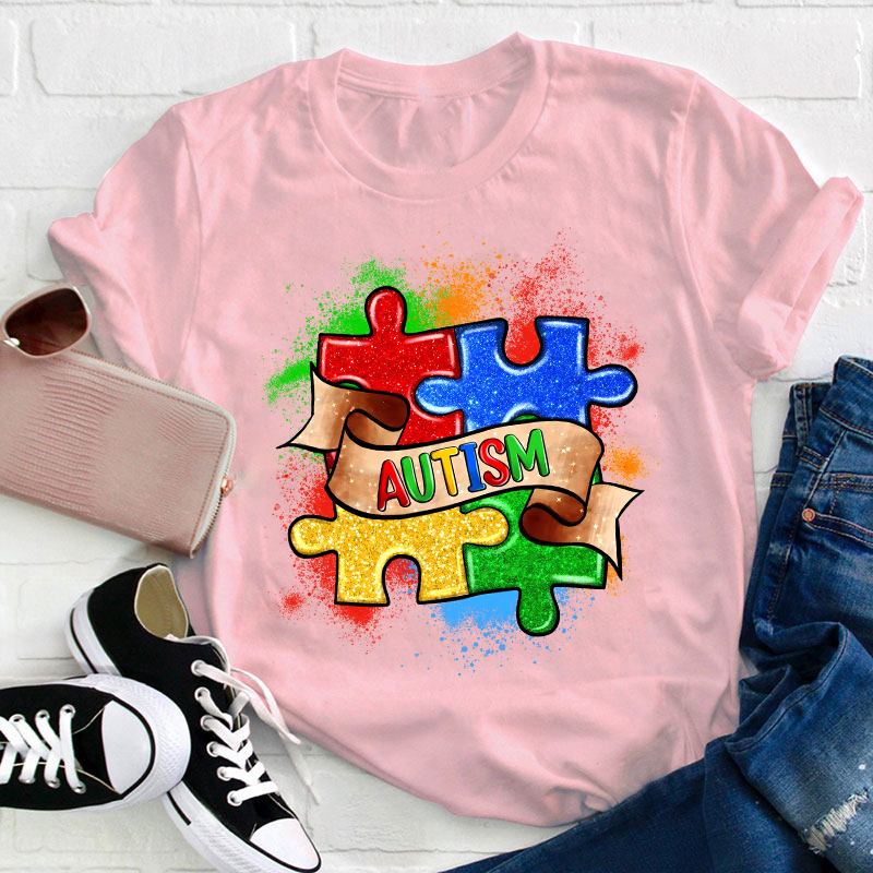 Autism Puzzle Teacher T-Shirt
