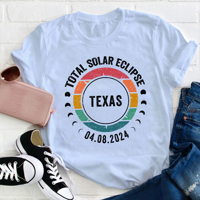 Personalized Total Solar Eclipse Teacher T-Shirt