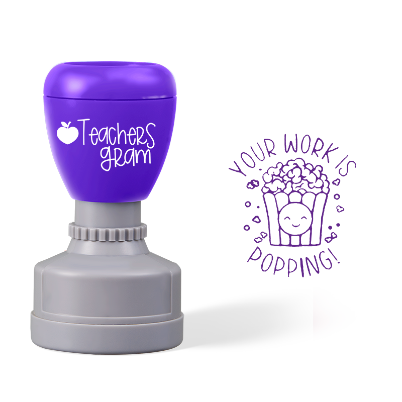 Your Work Is Popping Teacher Stamp