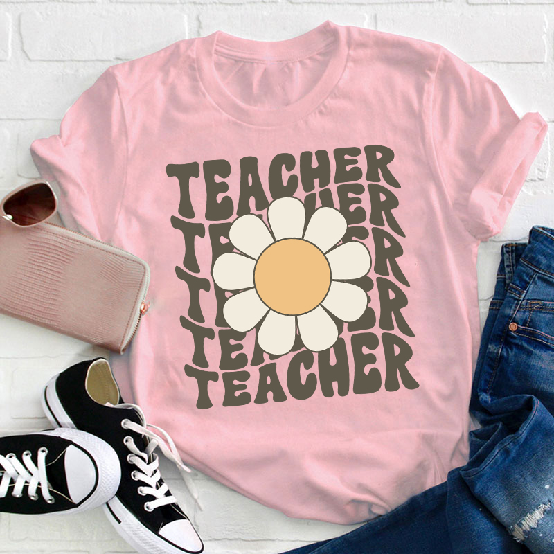 Daisy Flower Teacher T-Shirt
