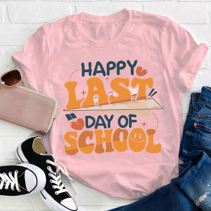 Paper Airplane Happy Last Day Of School Teacher T-Shirt