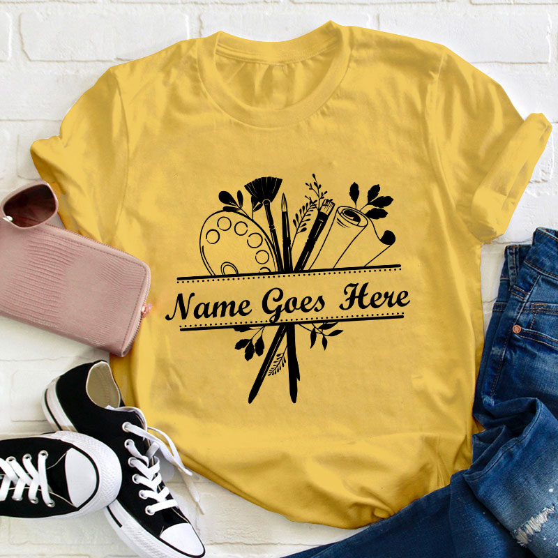 Personalized Art Crew Teacher T-Shirt