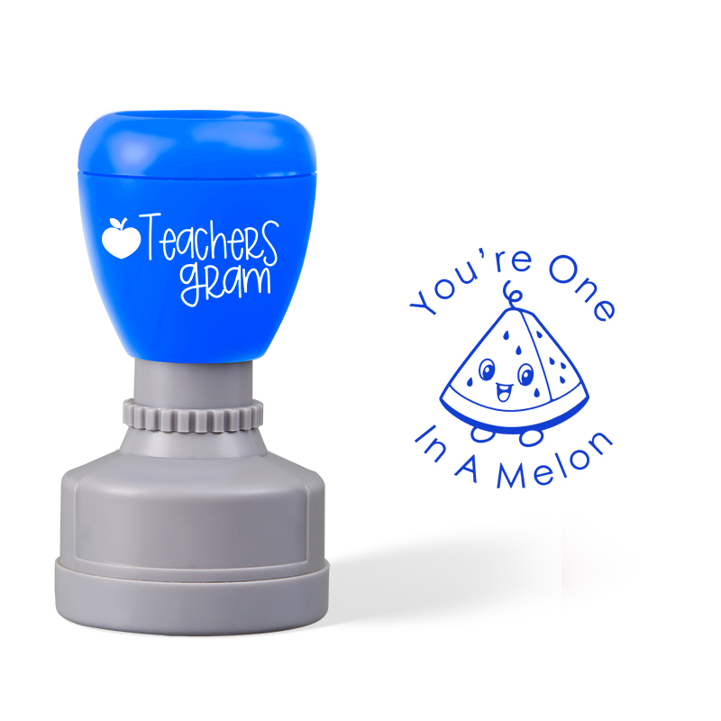 Says Youre One In A Melon Teacher Stamp