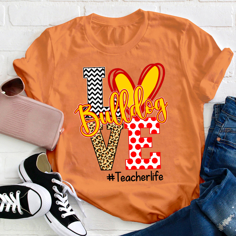 Personalized Love Mascot Teacher T-Shirt