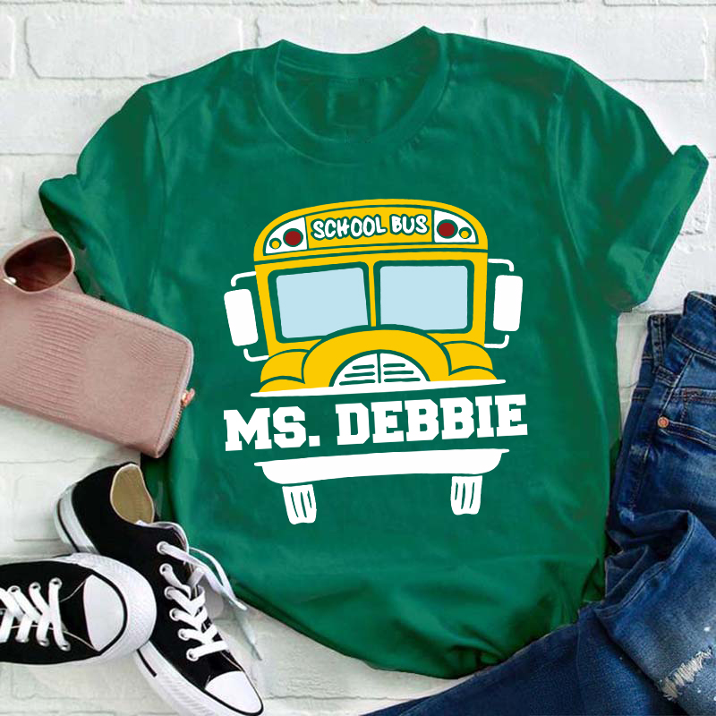 Personalized Back To School Bus Driver Teacher T-Shirt