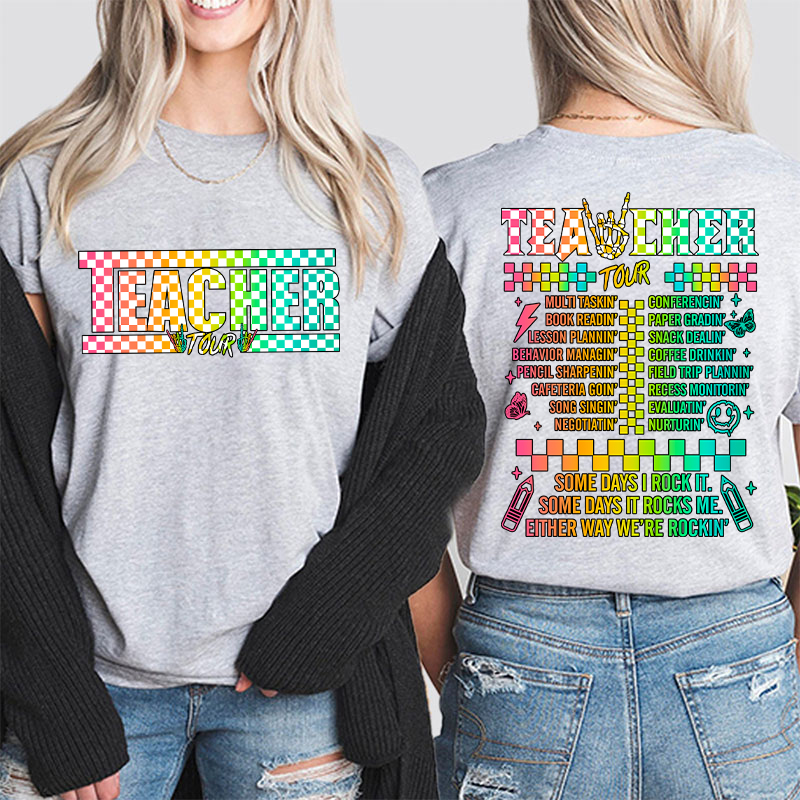 Teacher Tour Teacher Two Sided T-Shirt