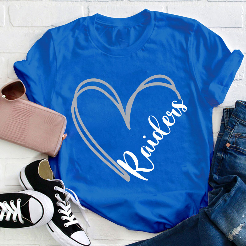 Personalized I Love My Team With All My Heart Teacher T-Shirt