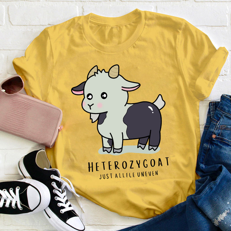 Heterozygoat Just Allele Uneven Teacher T-Shirt