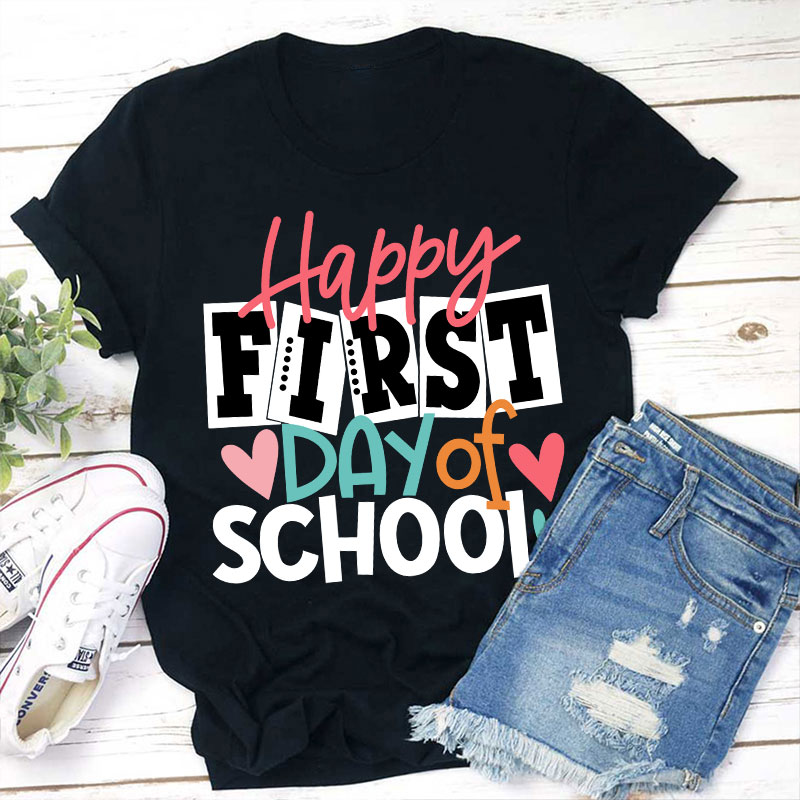 Happy First Day Of School Heart T-Shirt