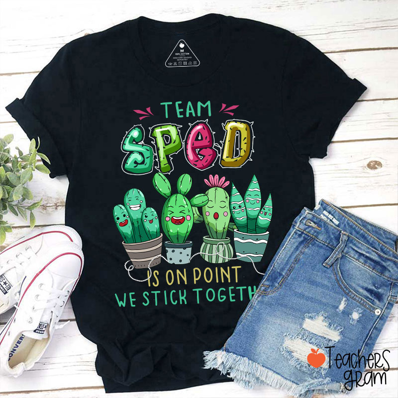 Team Sped Is On Point We Stich Together T-Shirt Sale-Teachersgram