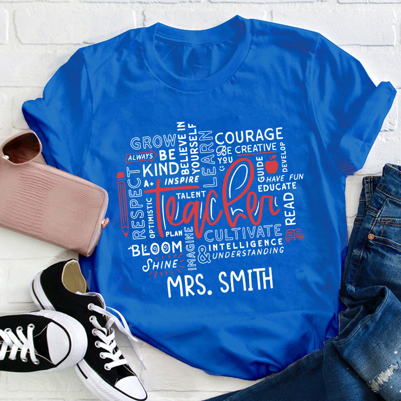 Personalized What Makes A Teacher Great Teacher T-Shirt