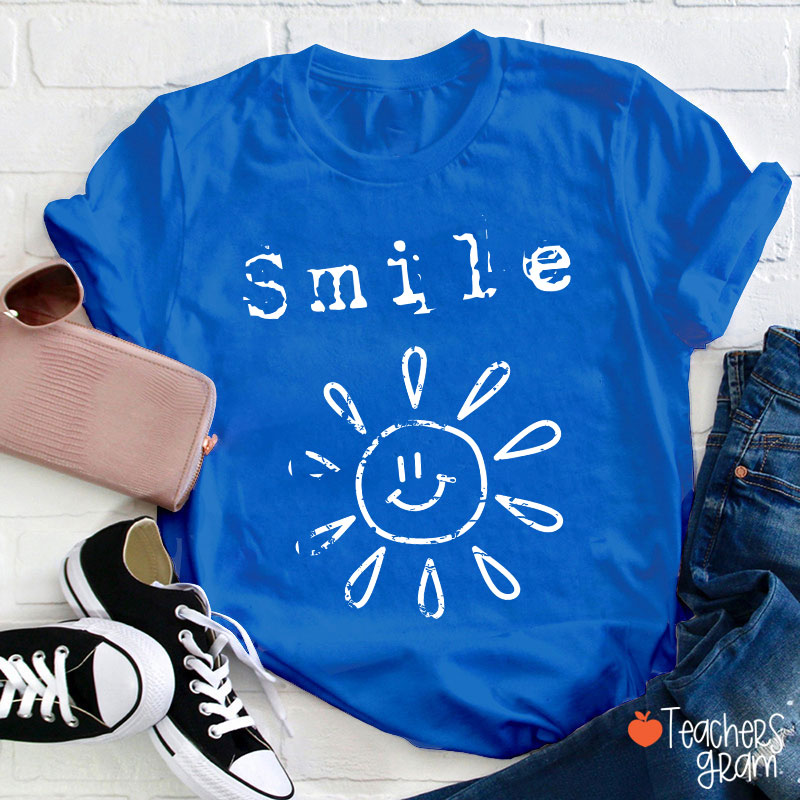 Smile Spreads Energy Like The Sun Teacher T-Shirt