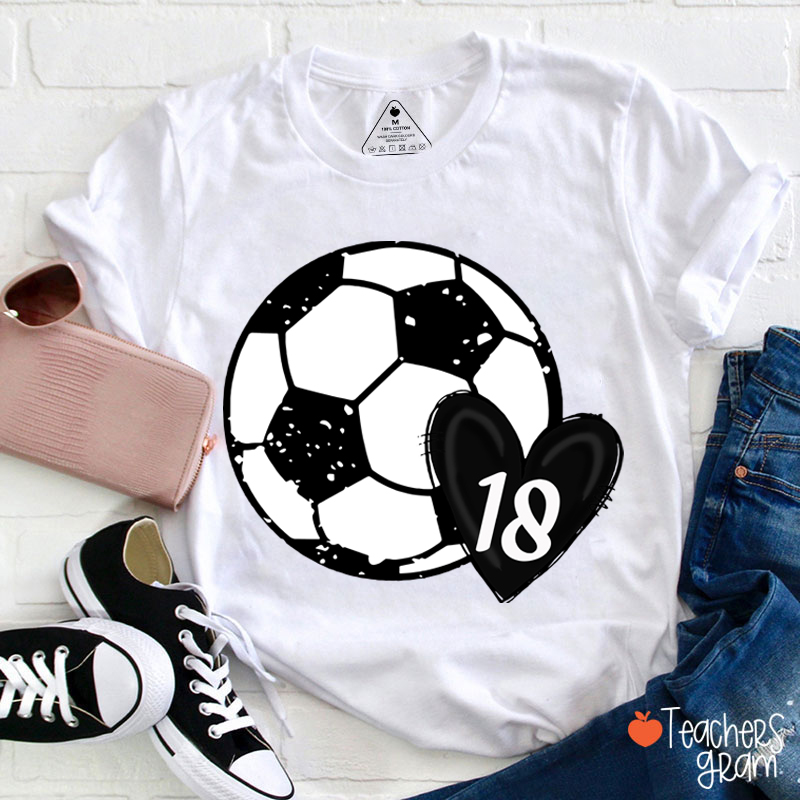 Personalized Number Soccer Teacher T-Shirt