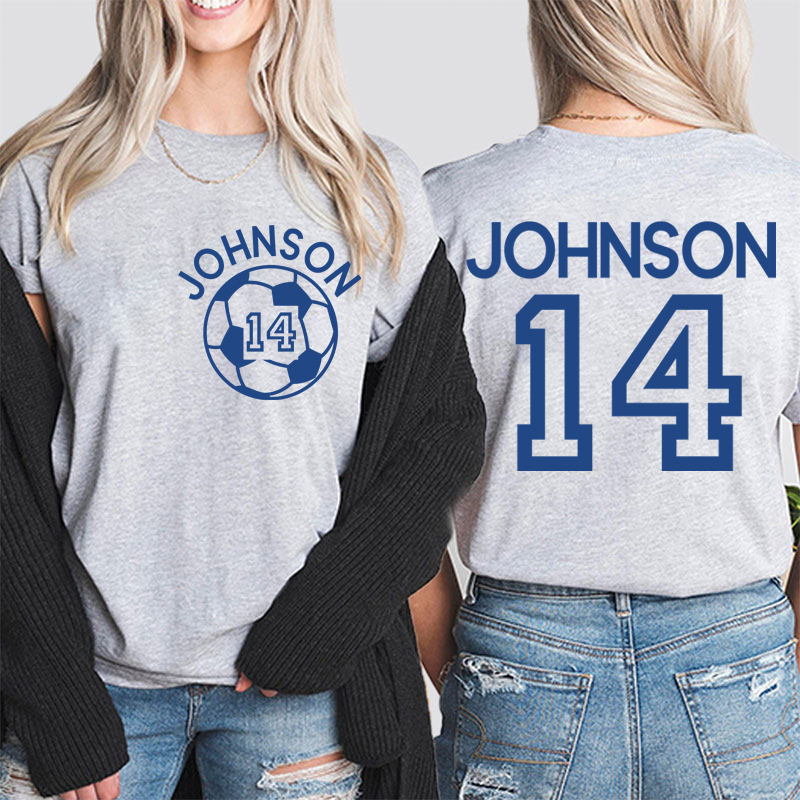 Personalized Soccer Game Day Teacher Two Sided T-Shirt