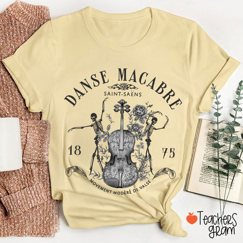 Danse Macabre Orchestra Skeleton Violin Teacher T-Shirt