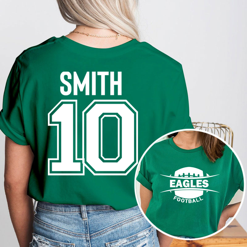 Personalized Team Name And Sport Game Day Teacher Two Sided T-Shirt