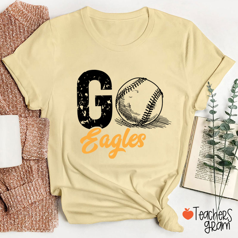 Personalized School Mascot Go Football Teacher T-Shirt