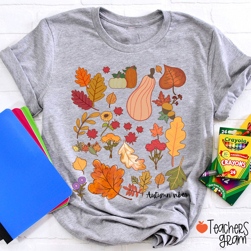 Autumn Vibes Teacher T-Shirt