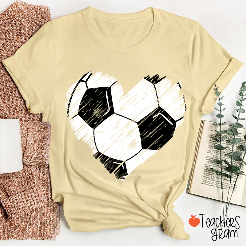 Soccer Heart Teacher T-Shirt