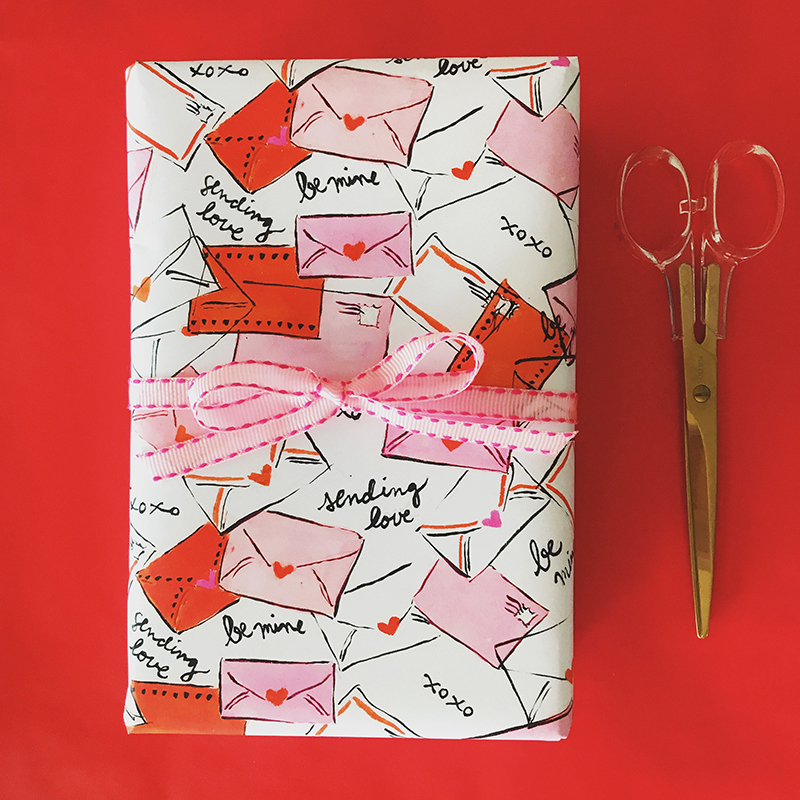 Letters To My Valentine Teacher Wrapping Paper