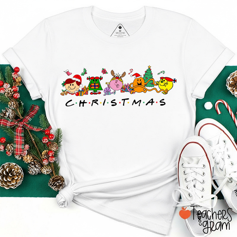 Colorful Miss Merry Christmas Teacher T-Shirt