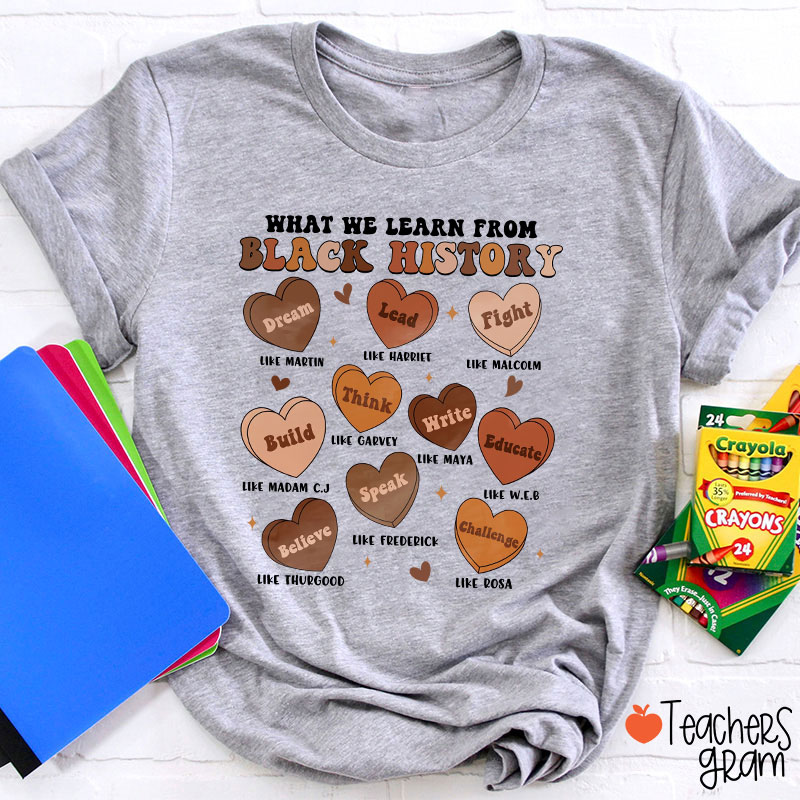 What We Learn From Black History Teacher T-Shirt