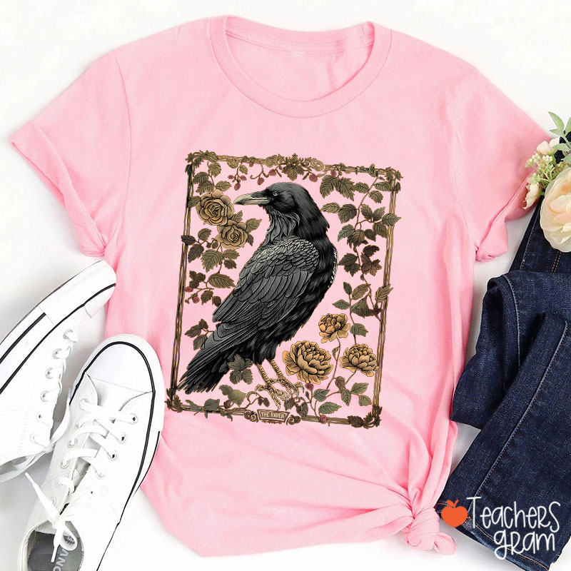 Dark Academia Raven Teacher T-Shirt