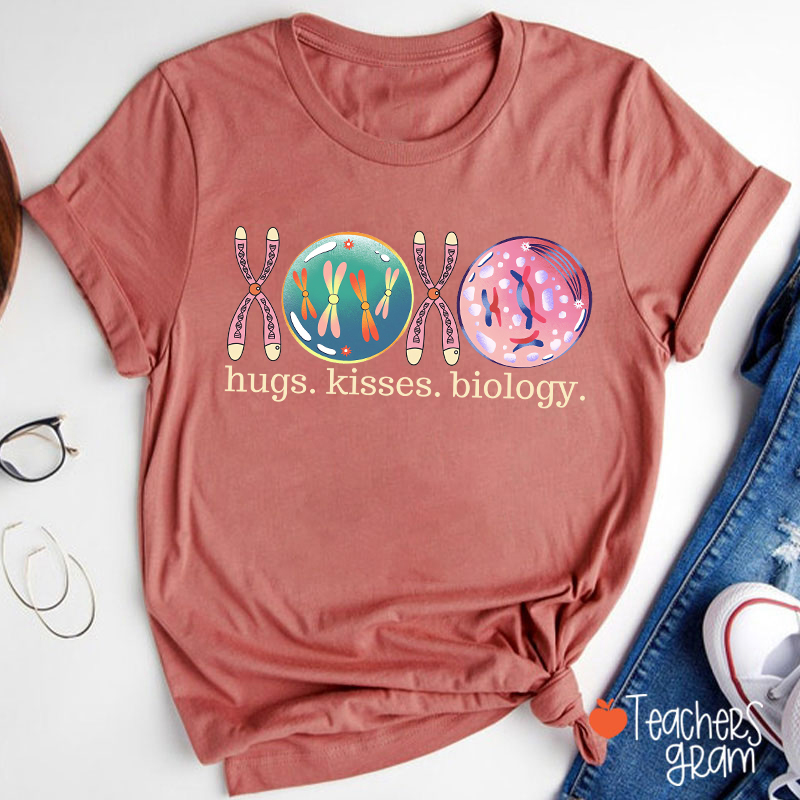 XOXO Hugs Kisses Biology Science Teacher T-Shirt