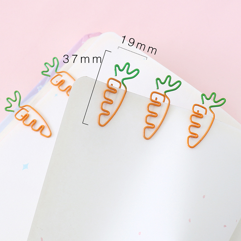 20Pcs Egurs Carrot Paper Clips