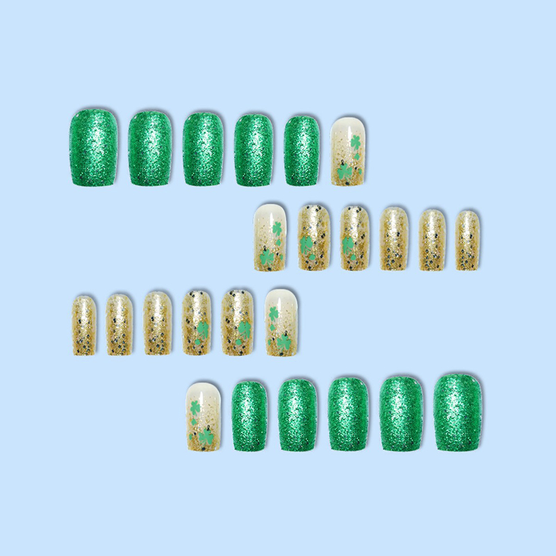 Four Leaf Clover St. Patrick's Day Teacher Fake Nail