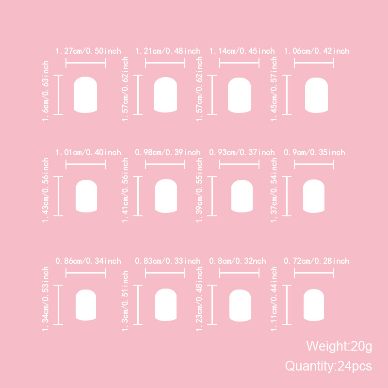 24pcs Glitter Four Leaf Clover Teacher Fake Nail