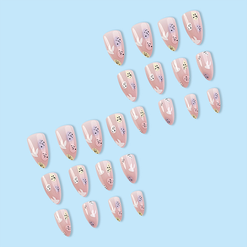 24pcs Easter Egg Bunny Teacher Fake Nail