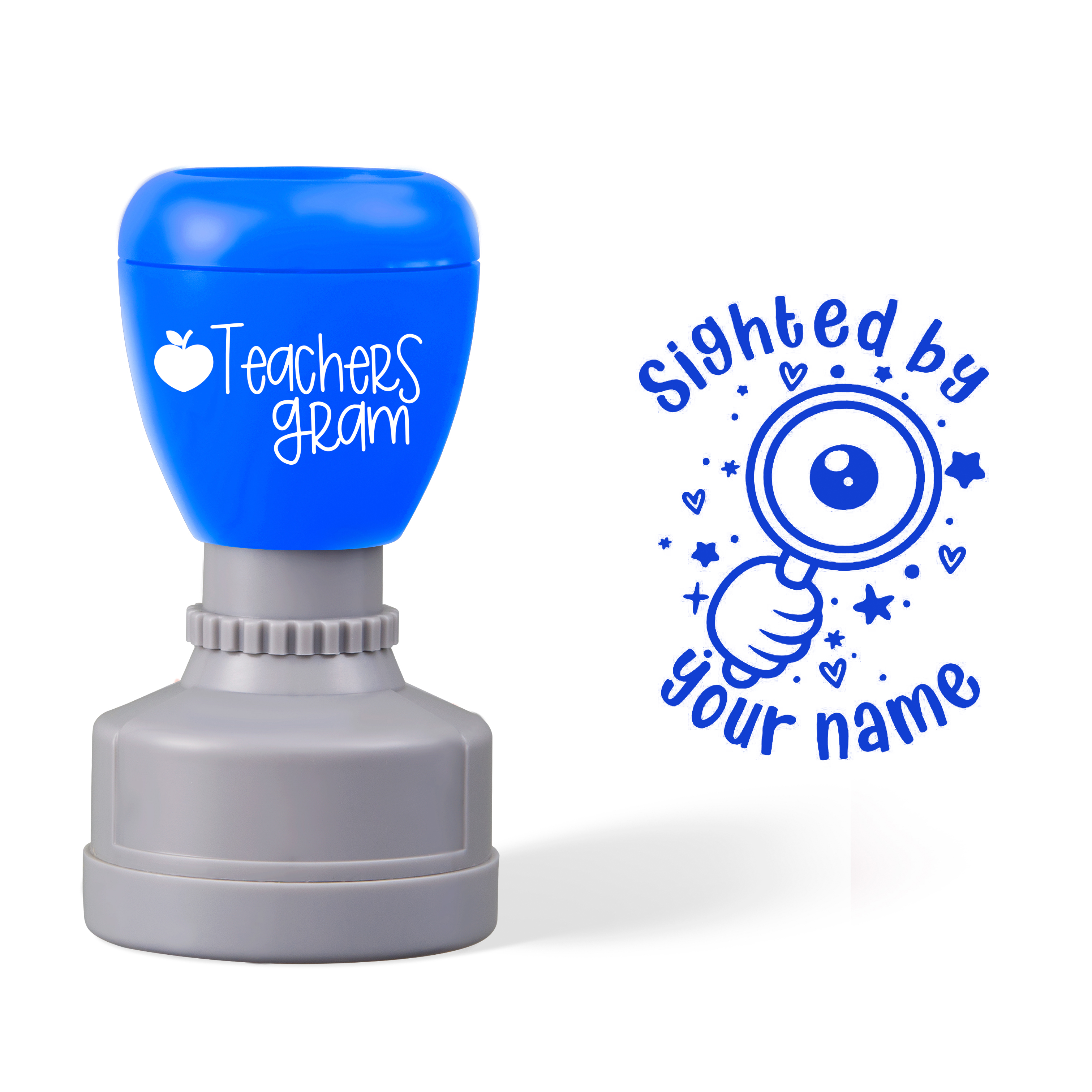 Personalized Name Dsighted By Teacher Stamp
