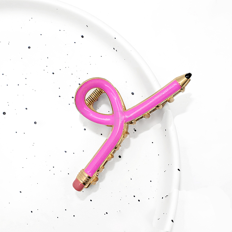 Pencil Shaped Shark Teacher Hair Clip