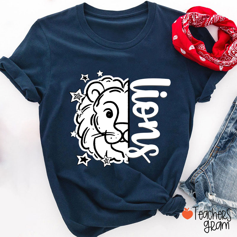 Personalized  Mascot Stick Figure Drawing Teacher T-Shirt