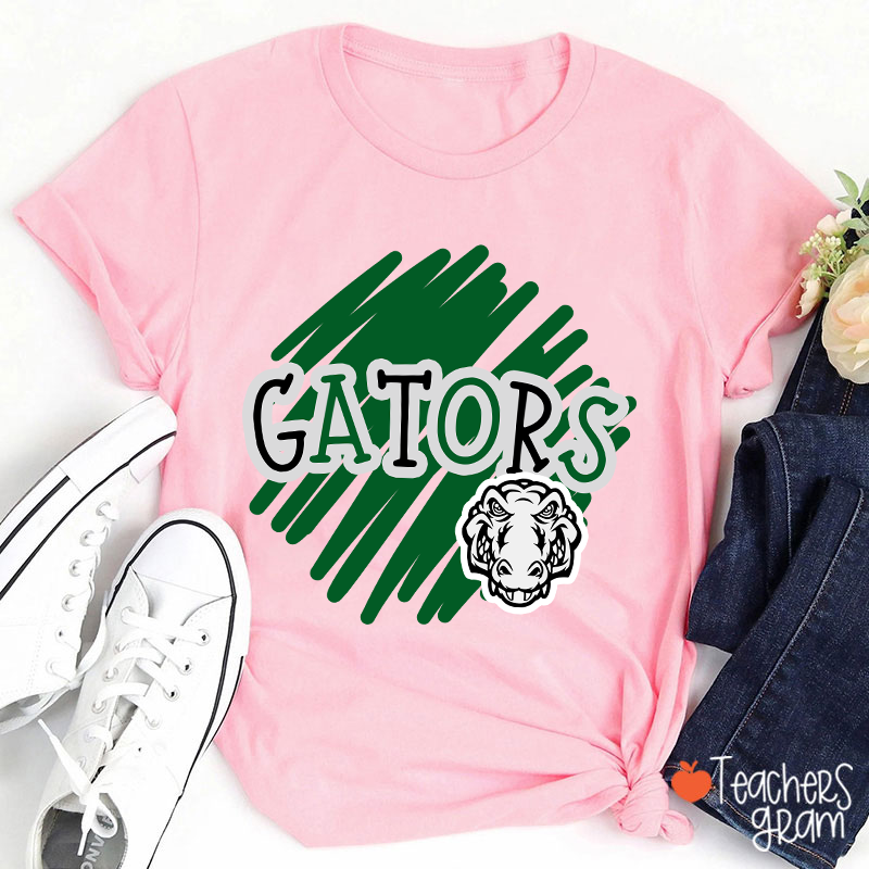 Personalized Mascot Graffiti School Spirit Teacher T-Shirt