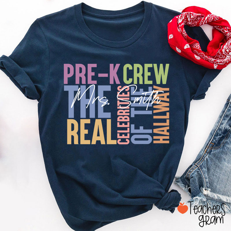 Personalized Grade Name Words Teacher T-Shirt