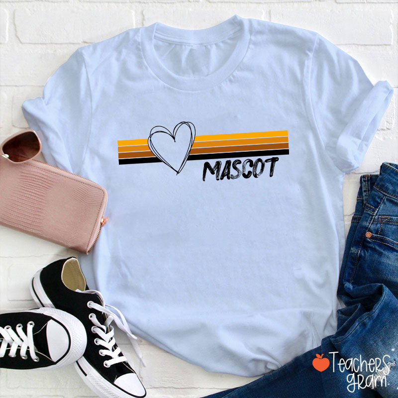 Personalized Mascot Distressed Retro School Spirit Teacher T-Shirt