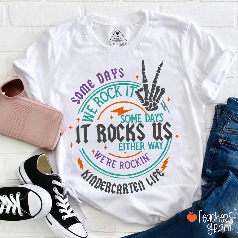 Personalized Grade Rock This School Teacher T-Shirt