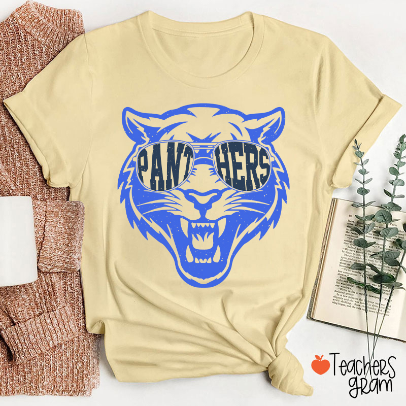 Personalized Glasses Mascot School Spirit Teacher T-Shirt