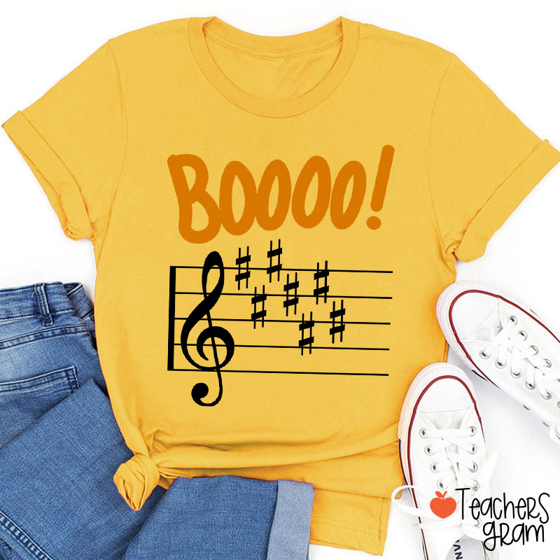 Boo Music Score Teacher T-Shirt