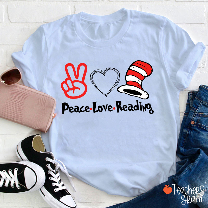 Peace Love Reading T-Shirt