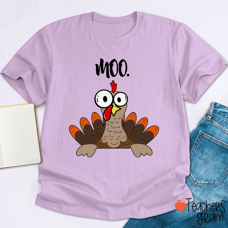 Rooster Crows Thanksgiving Teacher T-Shirt