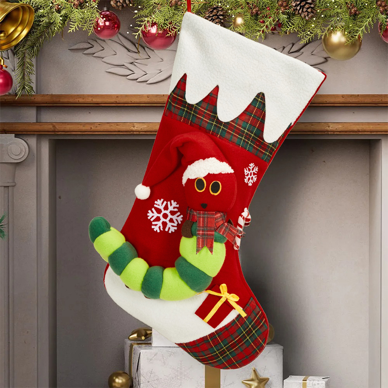Handmade 3D Children's Book Caterpillar Christmas Stocking