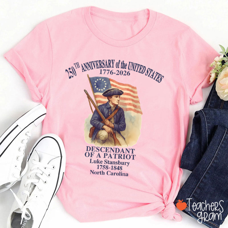 Personalized 250th Anniversary Of The United States Teacher T-Shirt