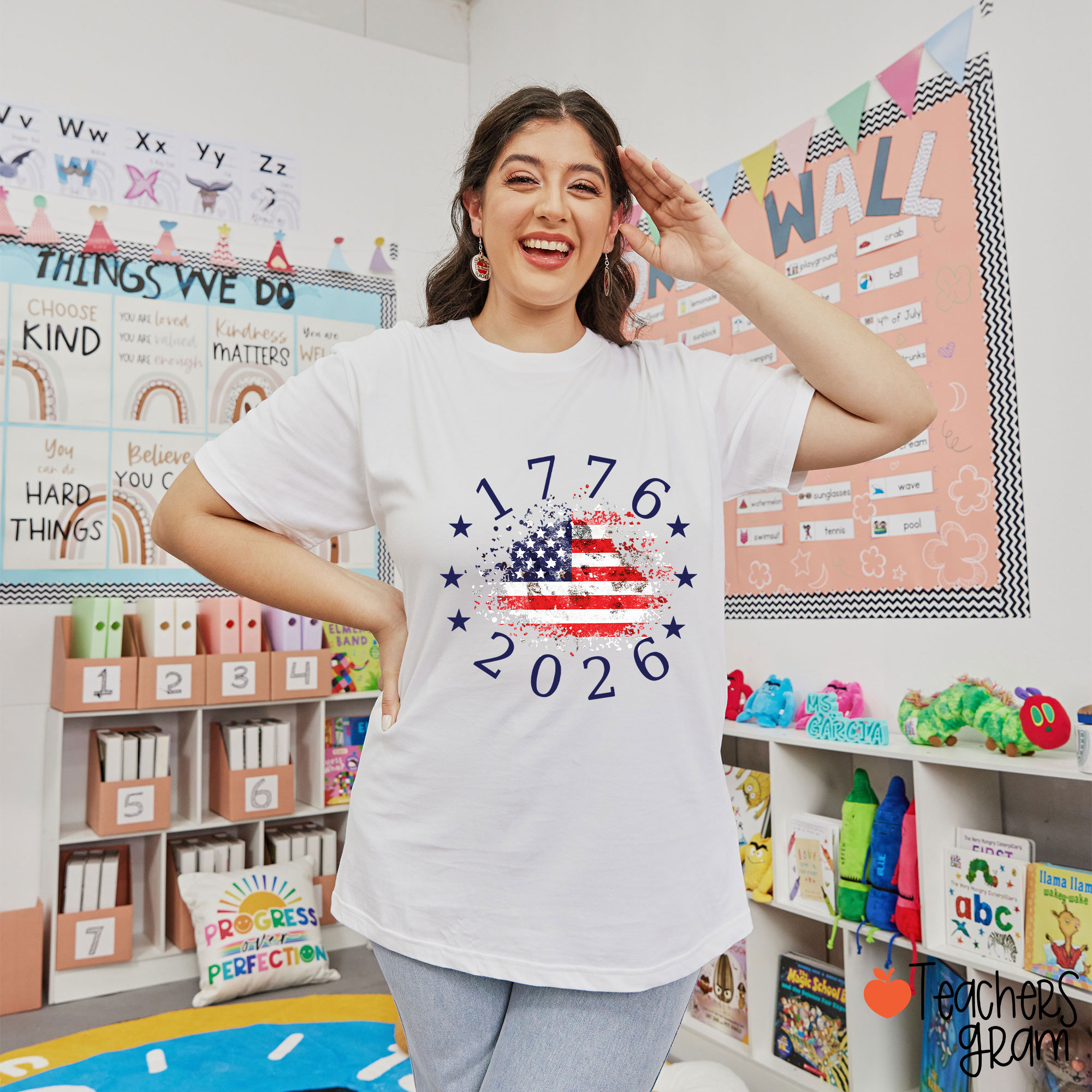 USA 250th Anniversary 1776-2026 Teacher T-Shirt