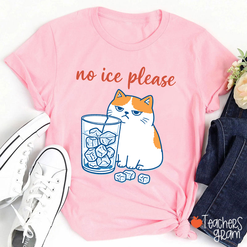 No ICE Please Cute Cat Teacher T-Shirt