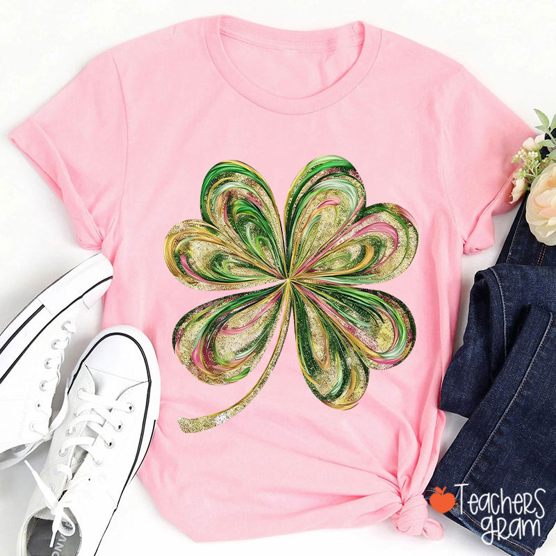 Retro Shamrock Teacher T-Shirt