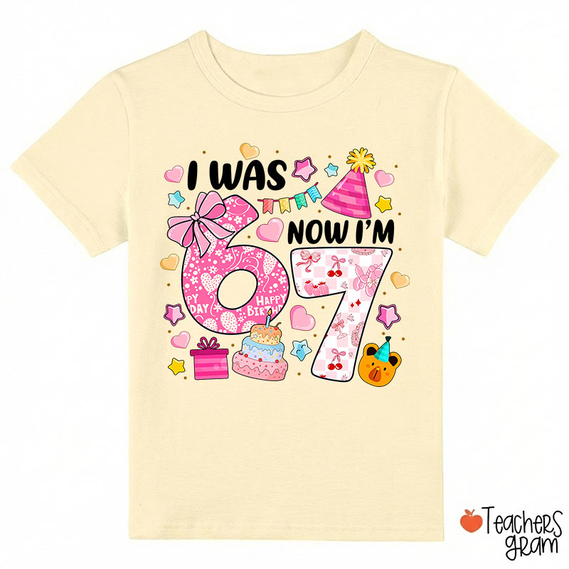 I Was 6 Now I'm 7 Birthday Class T-Shirt