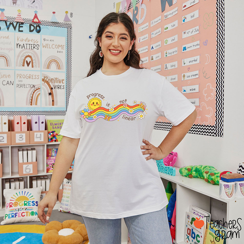 Progress Is Not Linear Teacher T-Shirt